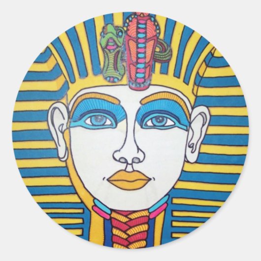 Tut door Piliero Ronde Sticker (Voorkant)