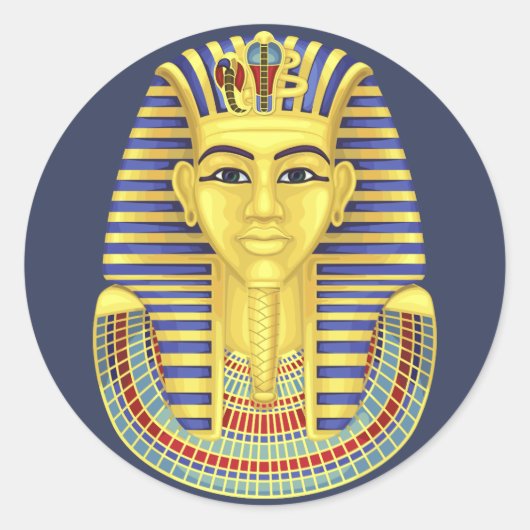 Tut Tut Pharaoh Ronde Sticker (Voorkant)