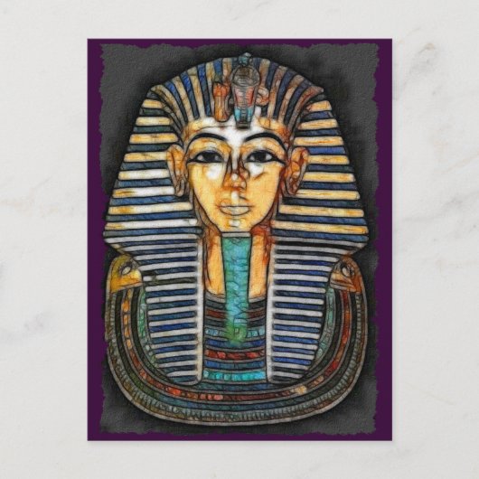 TUTANKHAMEN Egyptisch Farao Briefkaart (Voorkant)