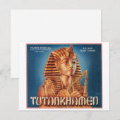 Tutankhamen Etiket op vruchten Briefkaart (Voorkant / Achterkant)