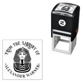 Tutankhamen Funerary Mask Bibliotheek Boeknaam Zelfinktende Stempel (In situ)