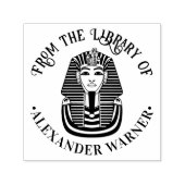 Tutankhamen Funerary Mask Bibliotheek Boeknaam Zelfinktende Stempel (Design)