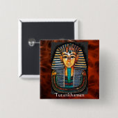 TUTANKHAMEN Pharaoh Gift Range Vierkante Button 5,1 Cm (Voorkant /achterkant)
