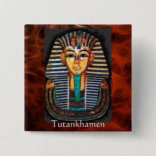 TUTANKHAMEN Pharaoh Gift Range Vierkante Button 5,1 Cm (Voorkant)