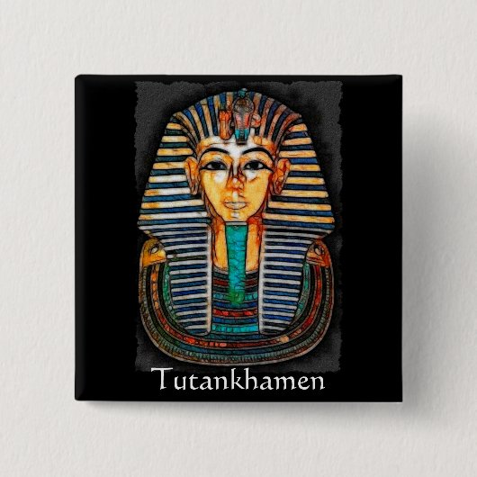 TUTANKHAMEN Pharaoh Gift Range Vierkante Button 5,1 Cm (Voorkant)