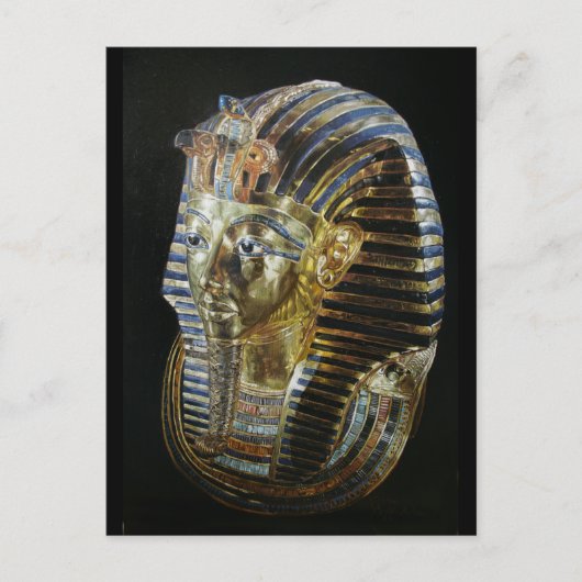 Tutankhamon's gouden Masker Briefkaart (Voorkant)