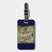Tutankhamon's troon bagagelabel (Voorkant verticaal)