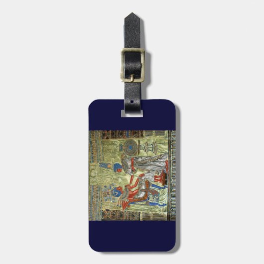 Tutankhamon's troon bagagelabel (Voorkant verticaal)