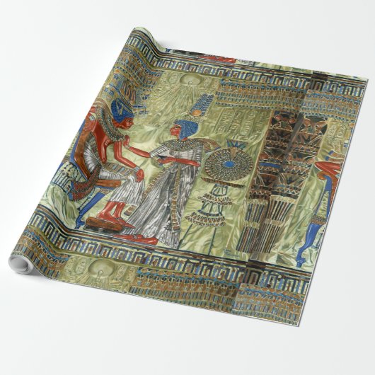 Tutankhamon's troon cadeaupapier (Uitgerold)