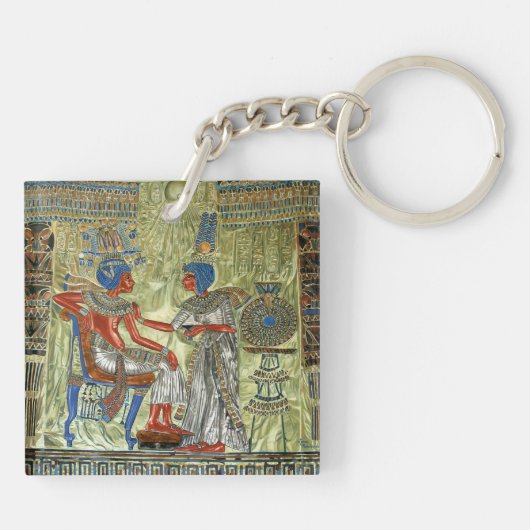 Tutankhamon's troon sleutelhanger (Achterkant)