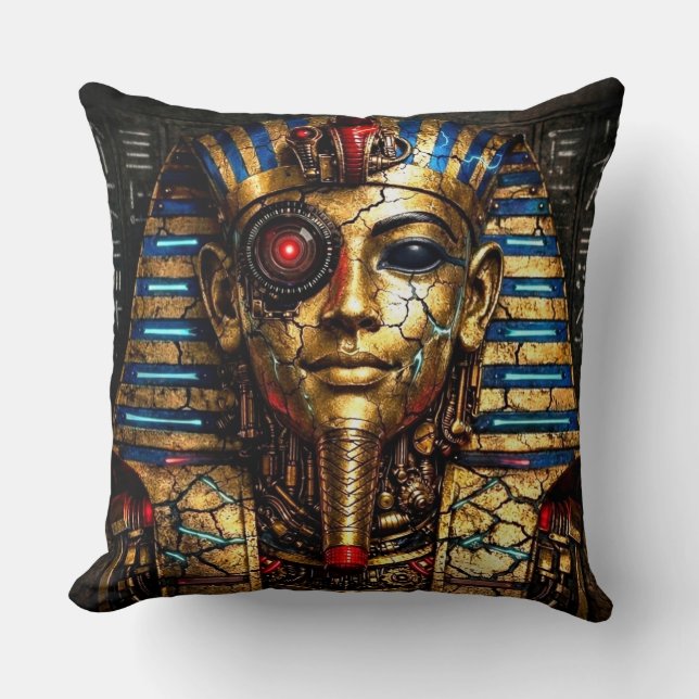 Tutankhamun 2.0: De Cyberkoning Kussen (Voorkant)