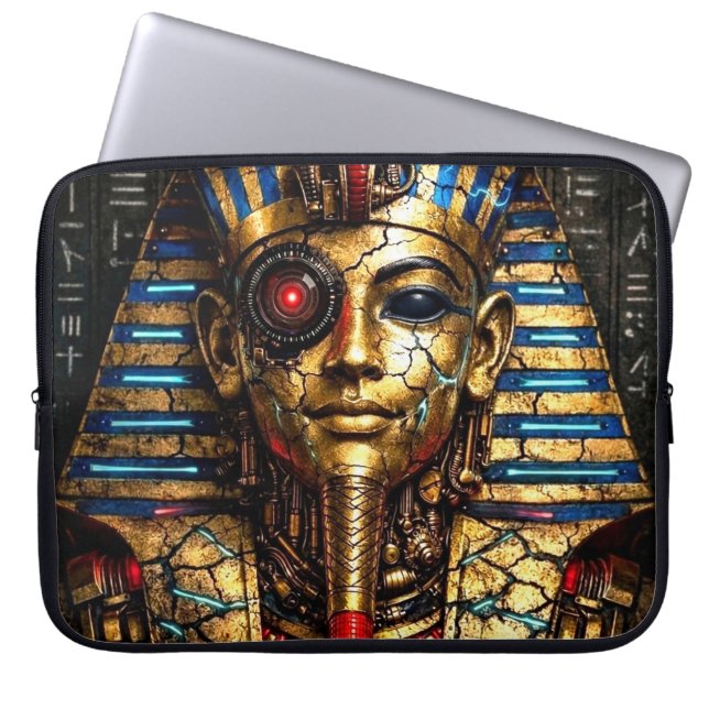 Tutankhamun 2.0: De Cyberkoning Laptop Sleeve (Voorkant)