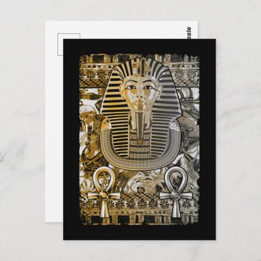 Tutankhamun Ancient Egypt Pharoah King Tut Ankh Briefkaart (Voorkant / Achterkant)