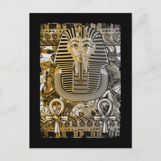 Tutankhamun Ancient Egypt Pharoah King Tut Ankh Briefkaart (Voorkant)