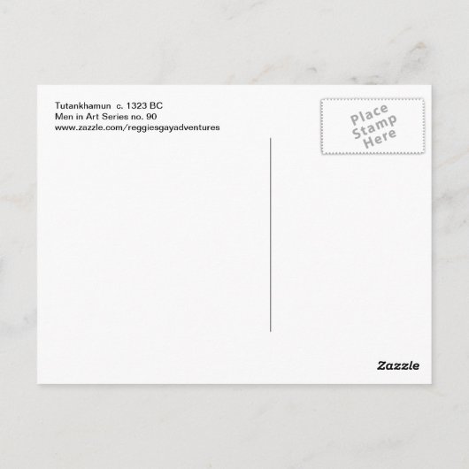 Tutankhamun Briefkaart (Achterkant)