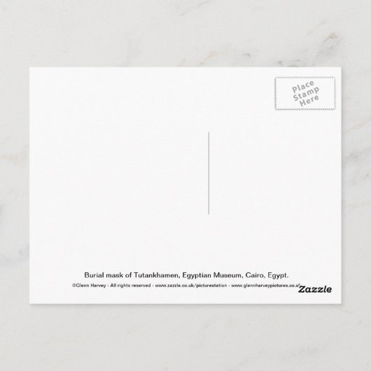 Tutankhamun Briefkaart (Achterkant)