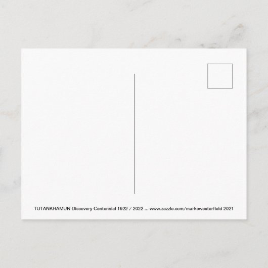 TUTANKHAMUN Discovery Centennial Briefkaart (Achterkant)