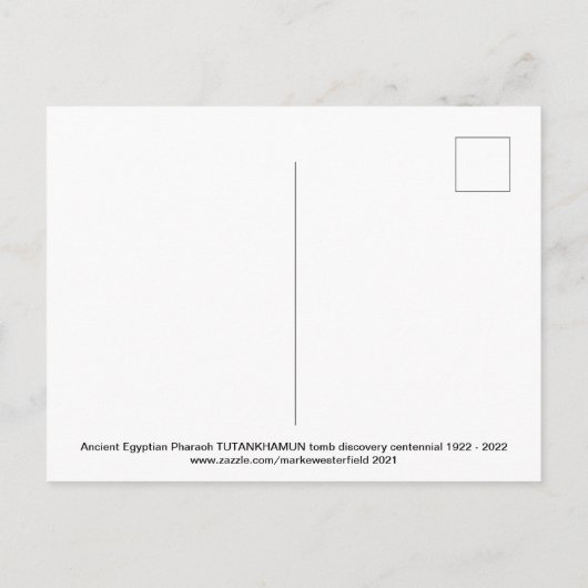 TUTANKHAMUN Discovery Centennial Briefkaart (Achterkant)