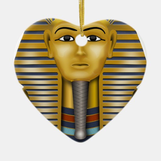Tutankhamun Egyptisch Masker Keramisch Ornament (Voorkant)