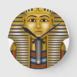 Tutankhamun Egyptisch Masker Ronde Klok