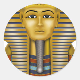 Tutankhamun Egyptisch Masker Ronde Sticker