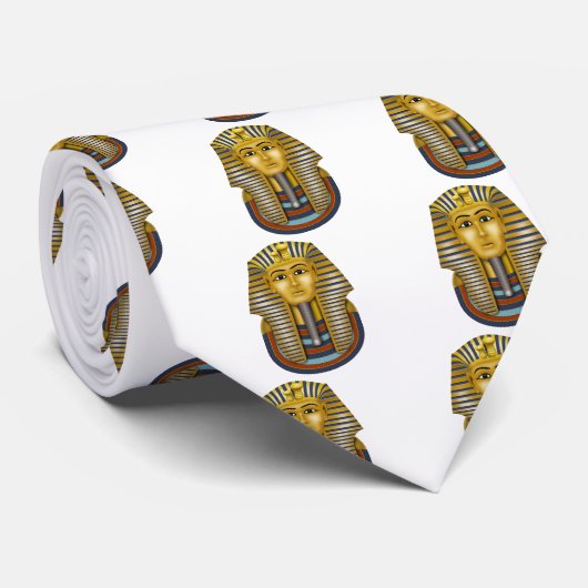 Tutankhamun Egyptisch Masker Stropdas (Opgerold)