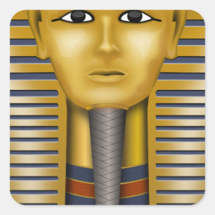 Tutankhamun Egyptisch Masker Vierkante Sticker