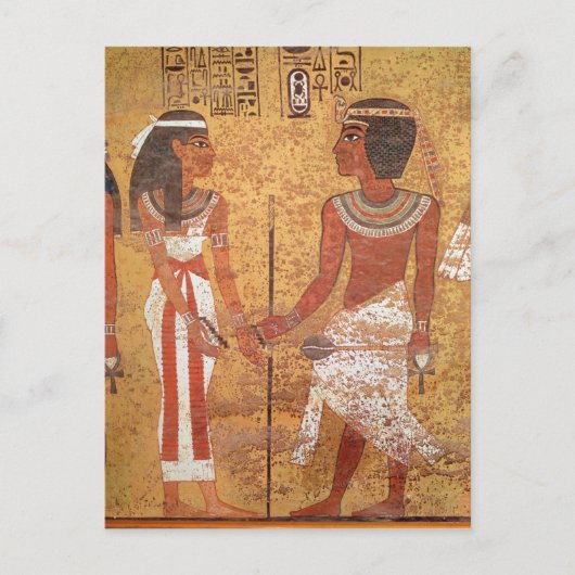 Tutankhamun en zijn vrouw Ankhesenamun Briefkaart (Voorkant)