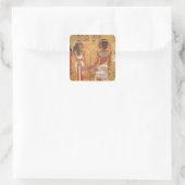 Tutankhamun en zijn vrouw Ankhesenamun Vierkante Sticker (Tas)