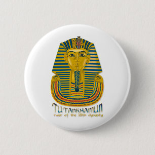 Tutankhamun mummy, de oude koning Tut van Egypte Ronde Button 5,7 Cm