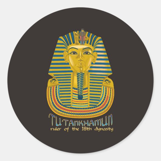 Tutankhamun mummy, de oude koning Tut van Egypte Ronde Sticker (Voorkant)