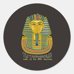 Tutankhamun mummy, de oude koning Tut van Egypte Ronde Sticker
