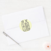 Tutankhamun Ronde Sticker (Envelop)
