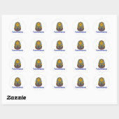 Tutankhamun Ronde Sticker (Vel)
