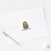 Tutankhamun Ronde Sticker (Envelop)