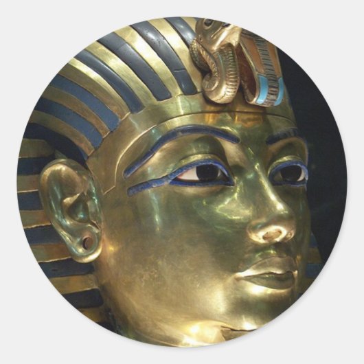 tutankhamun ronde sticker (Voorkant)