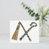 Tutankhamun’s Flail en Crook Briefkaart (Staand voorkant)