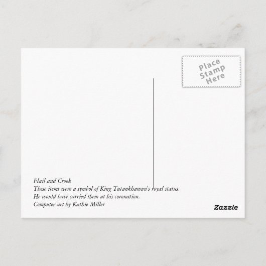 Tutankhamun’s Flail en Crook Briefkaart (Achterkant)