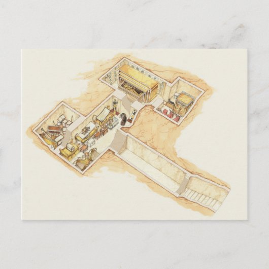 Tutankhamun's tomb briefkaart (Voorkant)