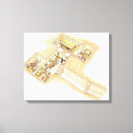 Tutankhamun's tomb canvas afdruk (Voorkant)