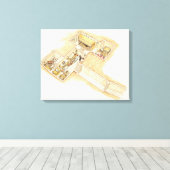 Tutankhamun's tomb canvas afdruk (Insitu (Houten vloer))