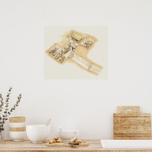 Tutankhamun's tomb poster (Keuken)