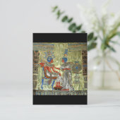 Tutankhamun's troon briefkaart (Staand voorkant)