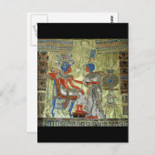 Tutankhamun's troon briefkaart (Voorkant / Achterkant)