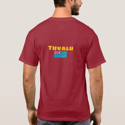 Tutaxan Flag, vlag van Tuvalu T-shirt (Achterkant)
