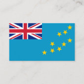 Tutaxan Flag, vlag van Tuvalu Visitekaartje (Voorkant)