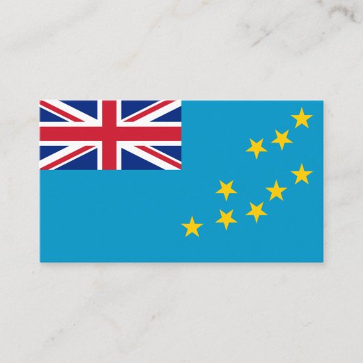 Tutaxan Flag, vlag van Tuvalu Visitekaartje (Voorkant)