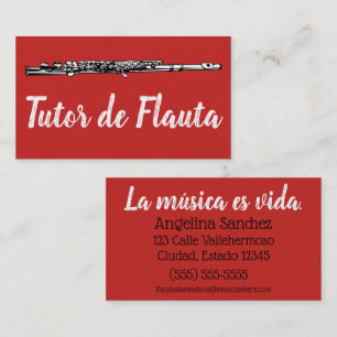 Tutor de Flauta Visitekaartje