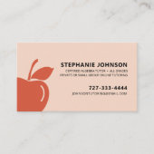 Tutor Leraar Dramatische Rode Apple Logo Visitekaartje (Voorkant)