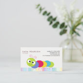 Tutor Schattige Kleurrijke Caterpillar Visitekaart Visitekaartje (Staand voorkant)